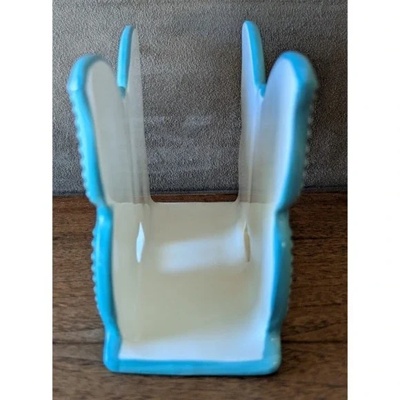 Pioneer Woman Breezy Blossom Butterfly Ceramic Napkin Holder, Teal / Floral - Picture 4 of 9